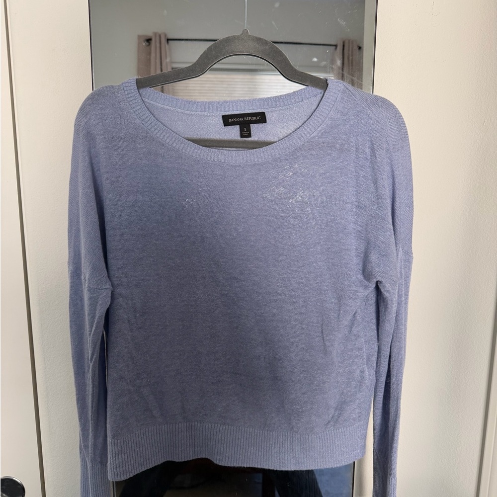 Banana Republic Light Blue Knit Top
